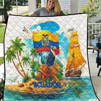 Ecuador Quilt with Wildlife and Flag Landscape Design - Wonder Print Shop