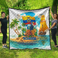 Ecuador Quilt with Wildlife and Flag Landscape Design - Wonder Print Shop