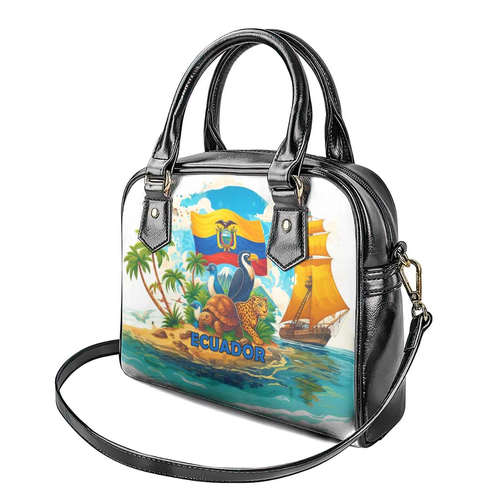Ecuador Shoulder Handbag with Wildlife and Flag Landscape Design - Wonder Print Shop