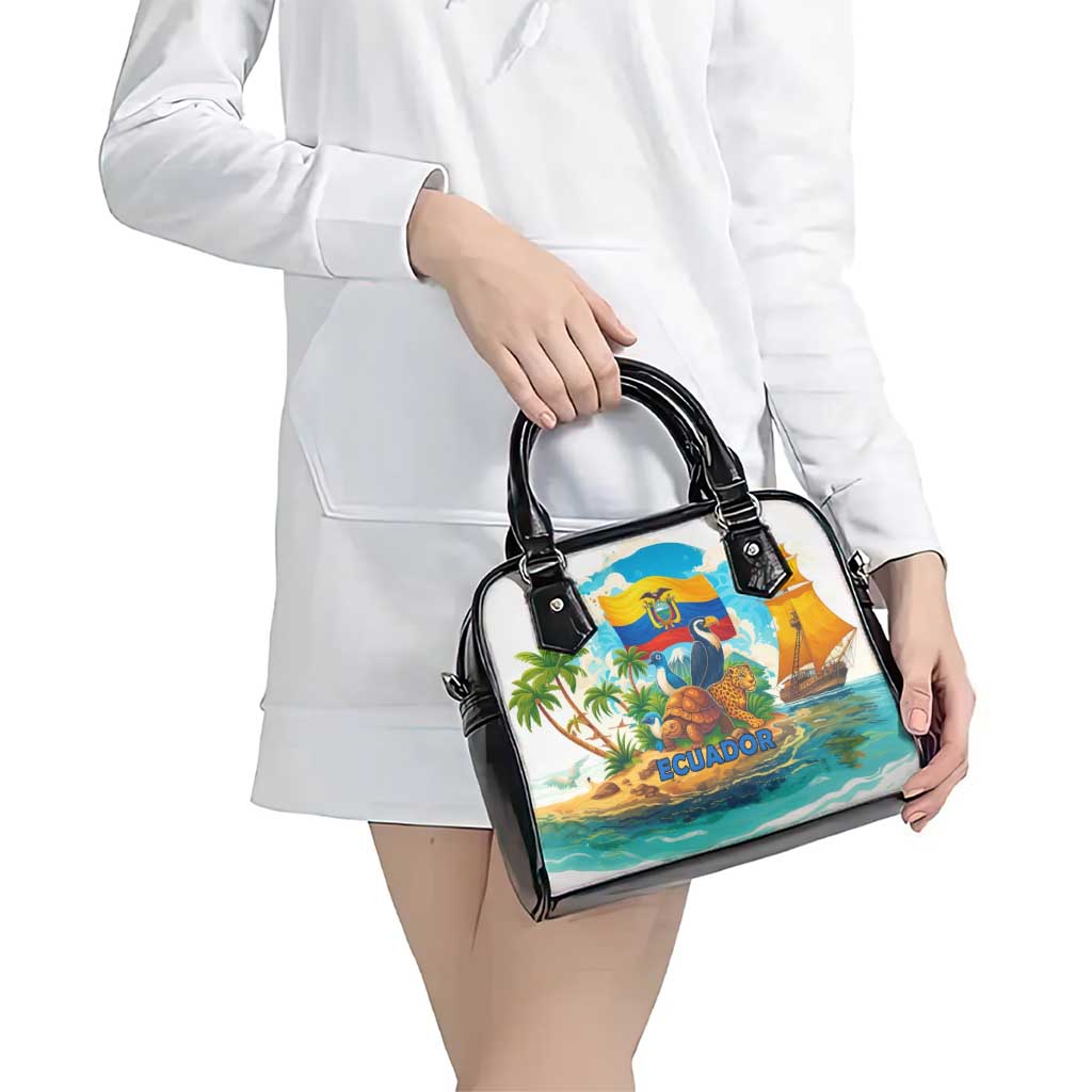 Ecuador Shoulder Handbag with Wildlife and Flag Landscape Design - Wonder Print Shop