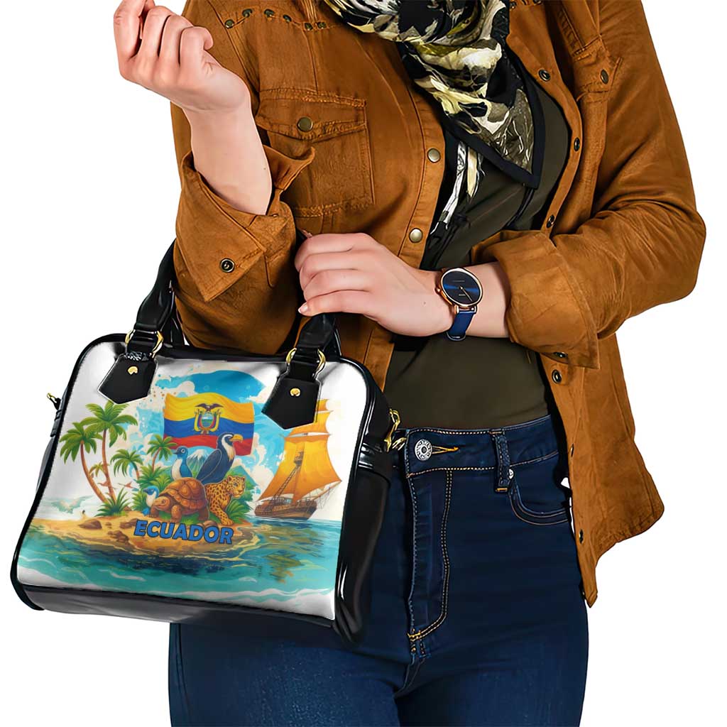 Ecuador Shoulder Handbag with Wildlife and Flag Landscape Design - Wonder Print Shop