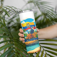 Ecuador Skinny Tumbler with Wildlife and Flag Landscape Design - Wonder Print Shop