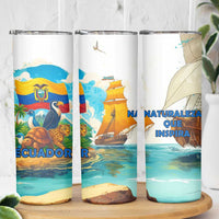 Ecuador Skinny Tumbler with Wildlife and Flag Landscape Design - Wonder Print Shop