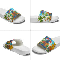Ecuador Slide Sandals with Wildlife and Flag Landscape Design - Wonder Print Shop