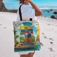 Ecuador Tote Bag with Wildlife and Flag Landscape Design - Wonder Print Shop