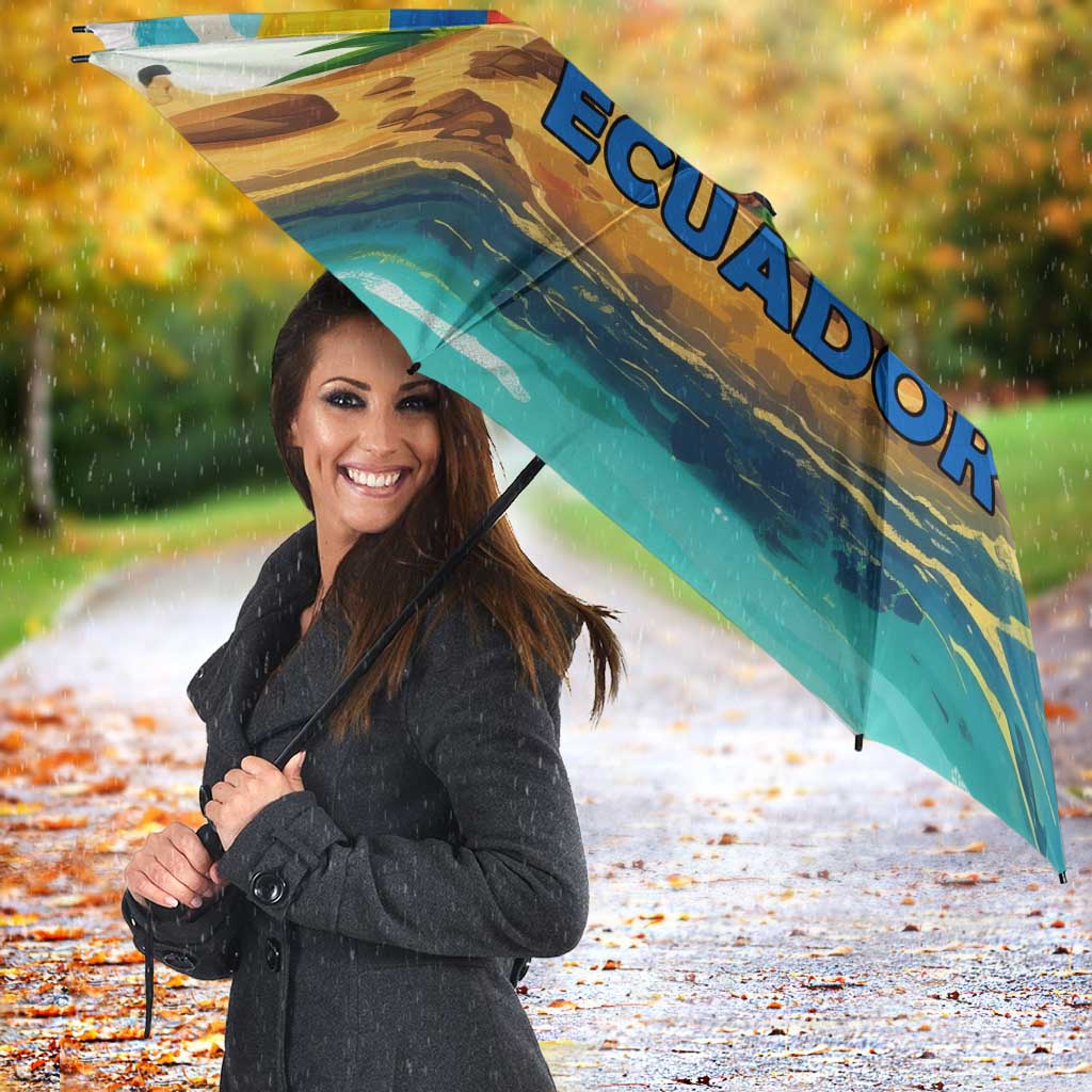 Ecuador Umbrella with Wildlife and Flag Landscape Design - Wonder Print Shop