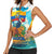 Ecuador Women Sleeveless Polo Shirt with Wildlife and Flag Landscape Design - Wonder Print Shop