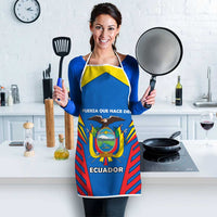 Ecuador Apron with Coat of Arms and Bold Stripe Design - Wonder Print Shop