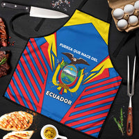 Ecuador Apron with Coat of Arms and Bold Stripe Design - Wonder Print Shop