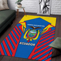 Ecuador Area Rug with Coat of Arms and Bold Stripe Design - Wonder Print Shop