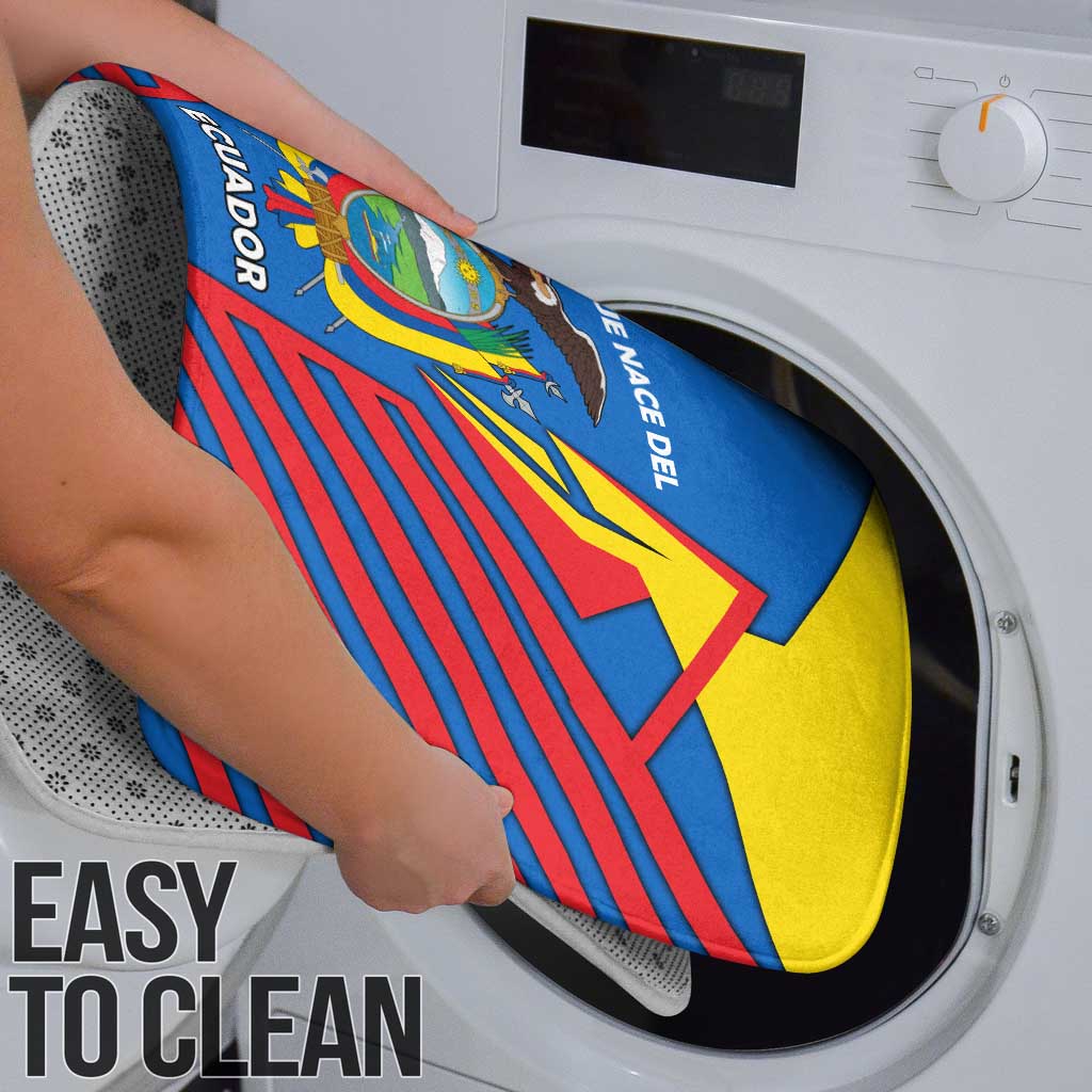 Ecuador Bathroom Set with Coat of Arms and Bold Stripe Design - Wonder Print Shop