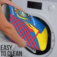 Ecuador Bathroom Set with Coat of Arms and Bold Stripe Design - Wonder Print Shop