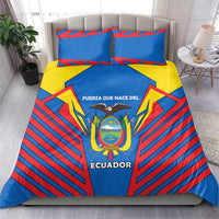 Ecuador Bedding Set with Coat of Arms and Bold Stripe Design - Wonder Print Shop