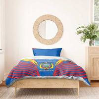 Ecuador Bedding Set with Coat of Arms and Bold Stripe Design - Wonder Print Shop