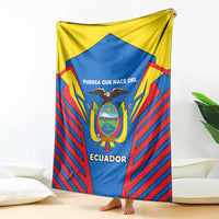 Ecuador Blanket with Coat of Arms and Bold Stripe Design - Wonder Print Shop