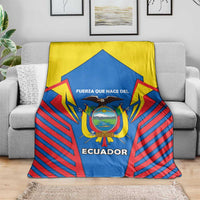 Ecuador Blanket with Coat of Arms and Bold Stripe Design - Wonder Print Shop