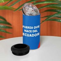 Ecuador 4 in 1 Can Cooler Tumbler with Coat of Arms and Bold Stripe Design - Wonder Print Shop