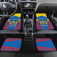 Ecuador Car Mats with Coat of Arms and Bold Stripe Design - Wonder Print Shop