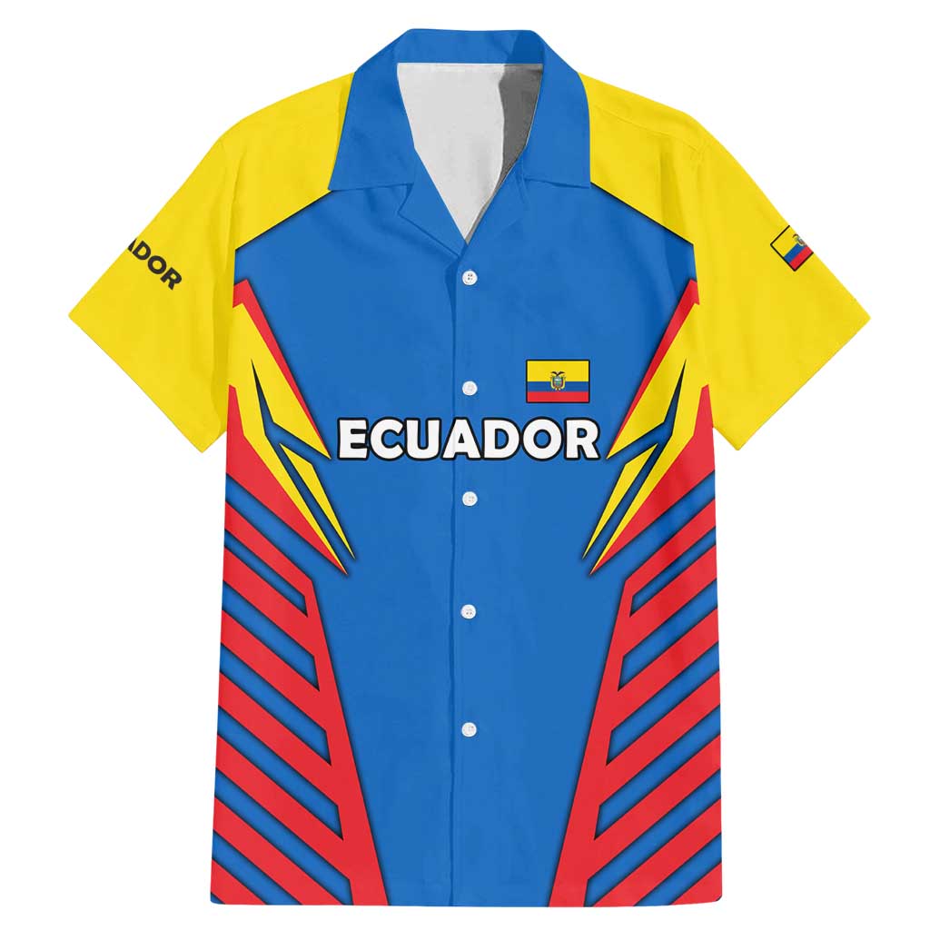 Ecuador Family Matching Mermaid Dress and Hawaiian Shirt with Coat of Arms and Bold Stripe Design - Wonder Print Shop