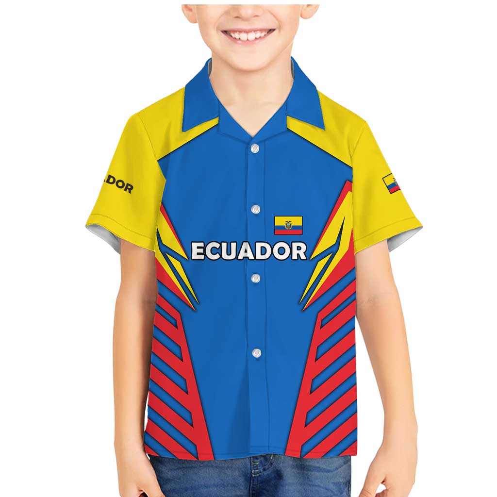 Ecuador Family Matching Mermaid Dress and Hawaiian Shirt with Coat of Arms and Bold Stripe Design - Wonder Print Shop