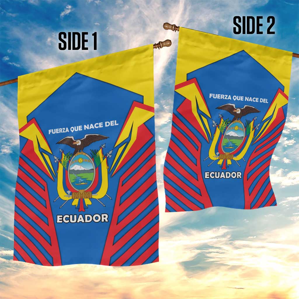 Ecuador Garden Flag with Coat of Arms and Bold Stripe Design - Wonder Print Shop