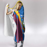 Ecuador Hooded Blanket with Coat of Arms and Bold Stripe Design - Wonder Print Shop