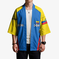 Ecuador Kimono with Coat of Arms and Bold Stripe Design - Wonder Print Shop