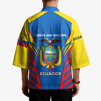 Ecuador Kimono with Coat of Arms and Bold Stripe Design - Wonder Print Shop