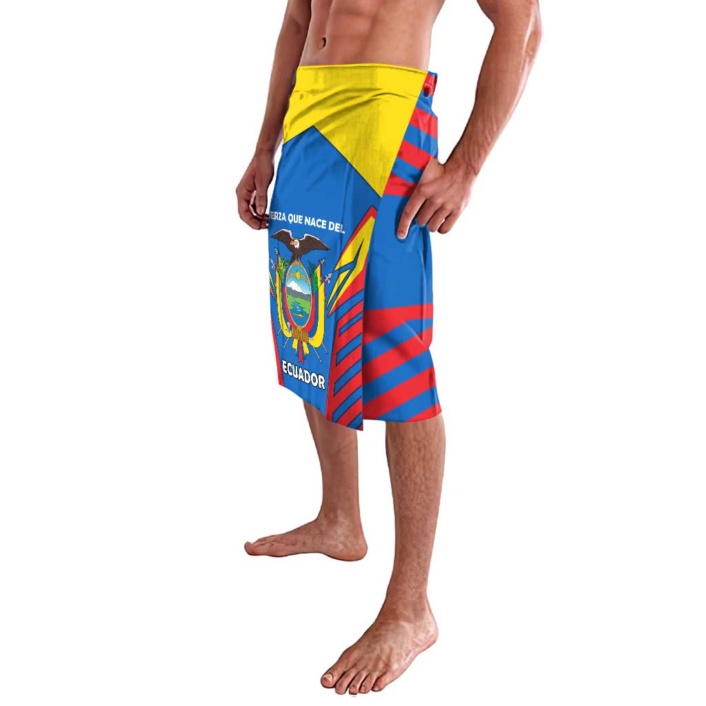 Ecuador Lavalava with Coat of Arms and Bold Stripe Design - Wonder Print Shop