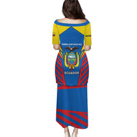 Ecuador Puletasi with Coat of Arms and Bold Stripe Design - Wonder Print Shop