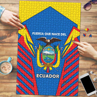 Ecuador Puzzle with Coat of Arms and Bold Stripe Design - Wonder Print Shop