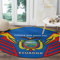 Ecuador Round Carpet with Coat of Arms and Bold Stripe Design - Wonder Print Shop