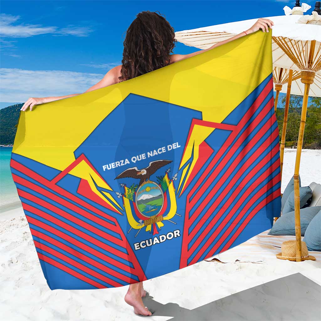 Ecuador Sarong with Coat of Arms and Bold Stripe Design - Wonder Print Shop