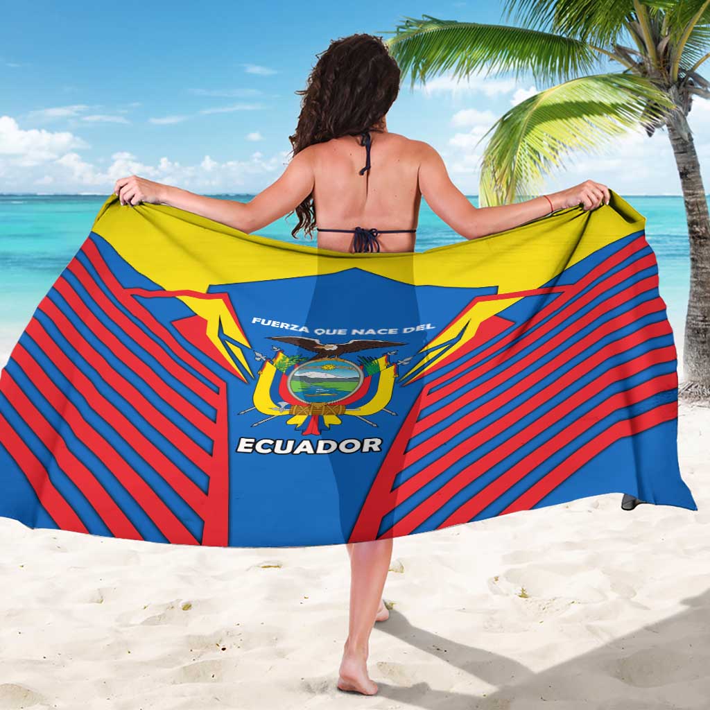 Ecuador Sarong with Coat of Arms and Bold Stripe Design - Wonder Print Shop