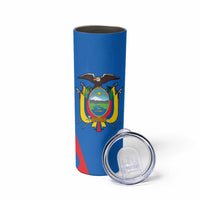 Ecuador Skinny Tumbler with Coat of Arms and Bold Stripe Design - Wonder Print Shop