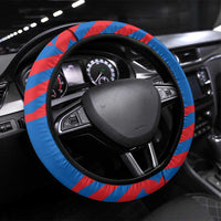Ecuador Steering Wheel Cover with Coat of Arms and Bold Stripe Design - Wonder Print Shop