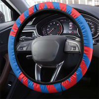 Ecuador Steering Wheel Cover with Coat of Arms and Bold Stripe Design - Wonder Print Shop