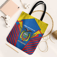 Ecuador Tote Bag with Coat of Arms and Bold Stripe Design - Wonder Print Shop