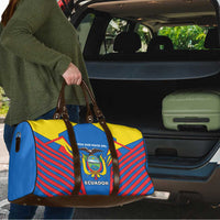 Ecuador Travel Bag with Coat of Arms and Bold Stripe Design - Wonder Print Shop
