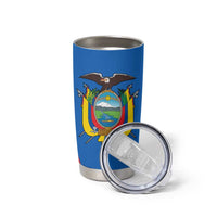 Ecuador Tumbler Cup with Coat of Arms and Bold Stripe Design - Wonder Print Shop