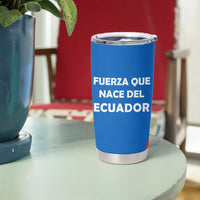 Ecuador Tumbler Cup with Coat of Arms and Bold Stripe Design - Wonder Print Shop
