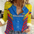 Ecuador Women Casual Shirt with Coat of Arms and Bold Stripe Design - Wonder Print Shop