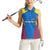 Ecuador Women Sleeveless Polo Shirt with Coat of Arms and Bold Stripe Design - Wonder Print Shop