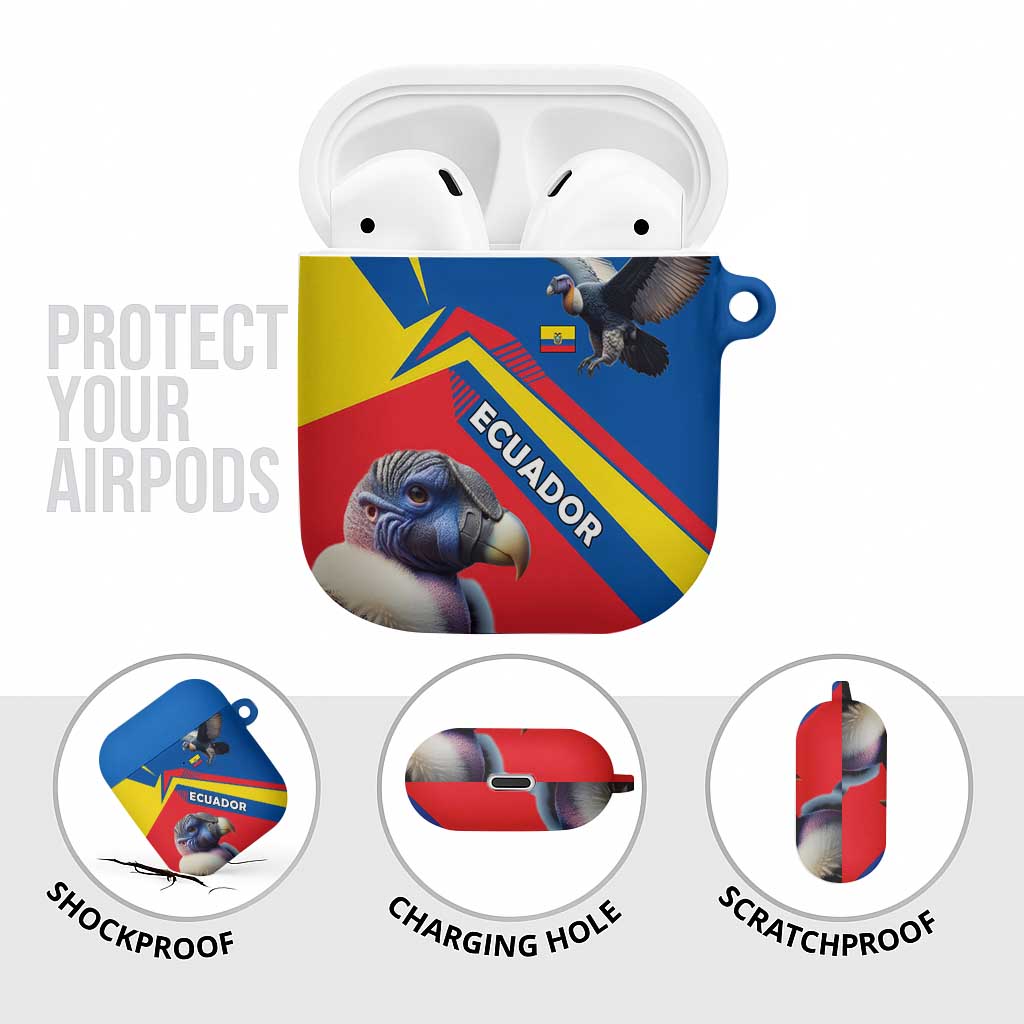 Ecuador AirPods Case with Andean Condor and Chevron Stripe Design - Wonder Print Shop