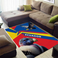 Ecuador Area Rug with Andean Condor and Chevron Stripe Design - Wonder Print Shop