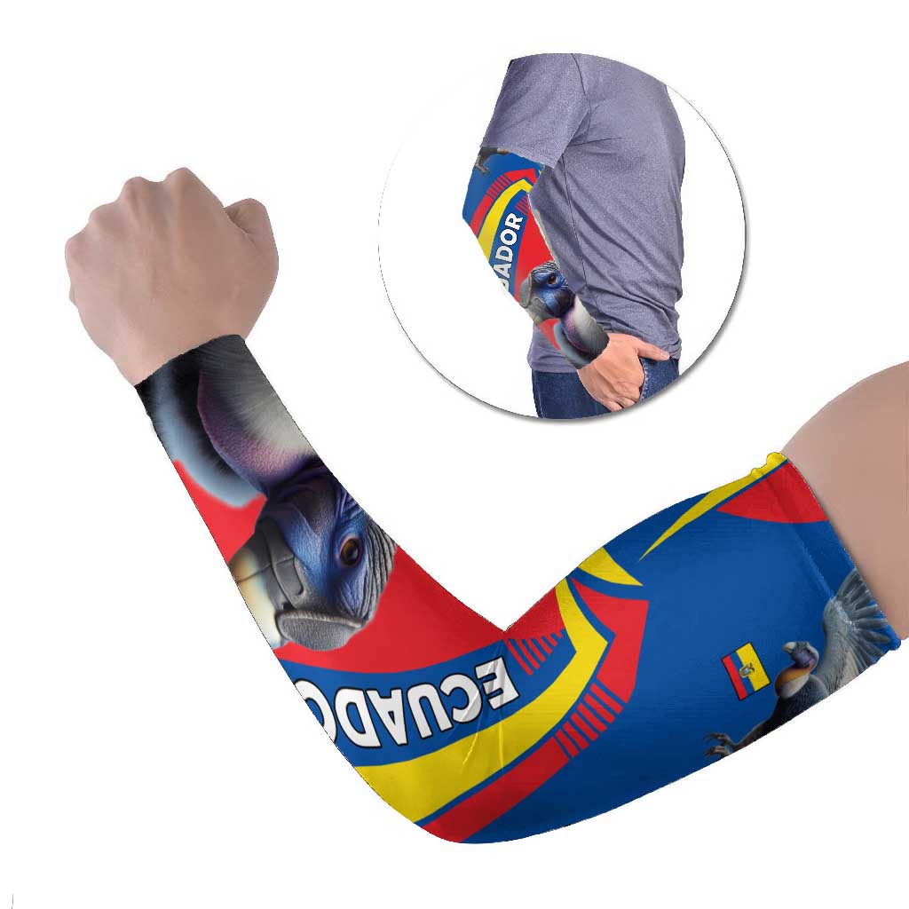 Ecuador Arm Sleeves with Andean Condor and Chevron Stripe Design - Wonder Print Shop
