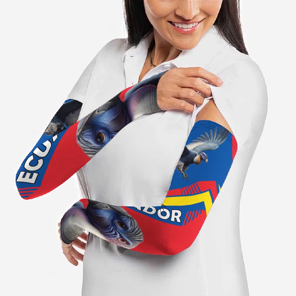Ecuador Arm Sleeves with Andean Condor and Chevron Stripe Design - Wonder Print Shop
