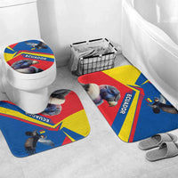 Ecuador Bathroom Set with Andean Condor and Chevron Stripe Design - Wonder Print Shop