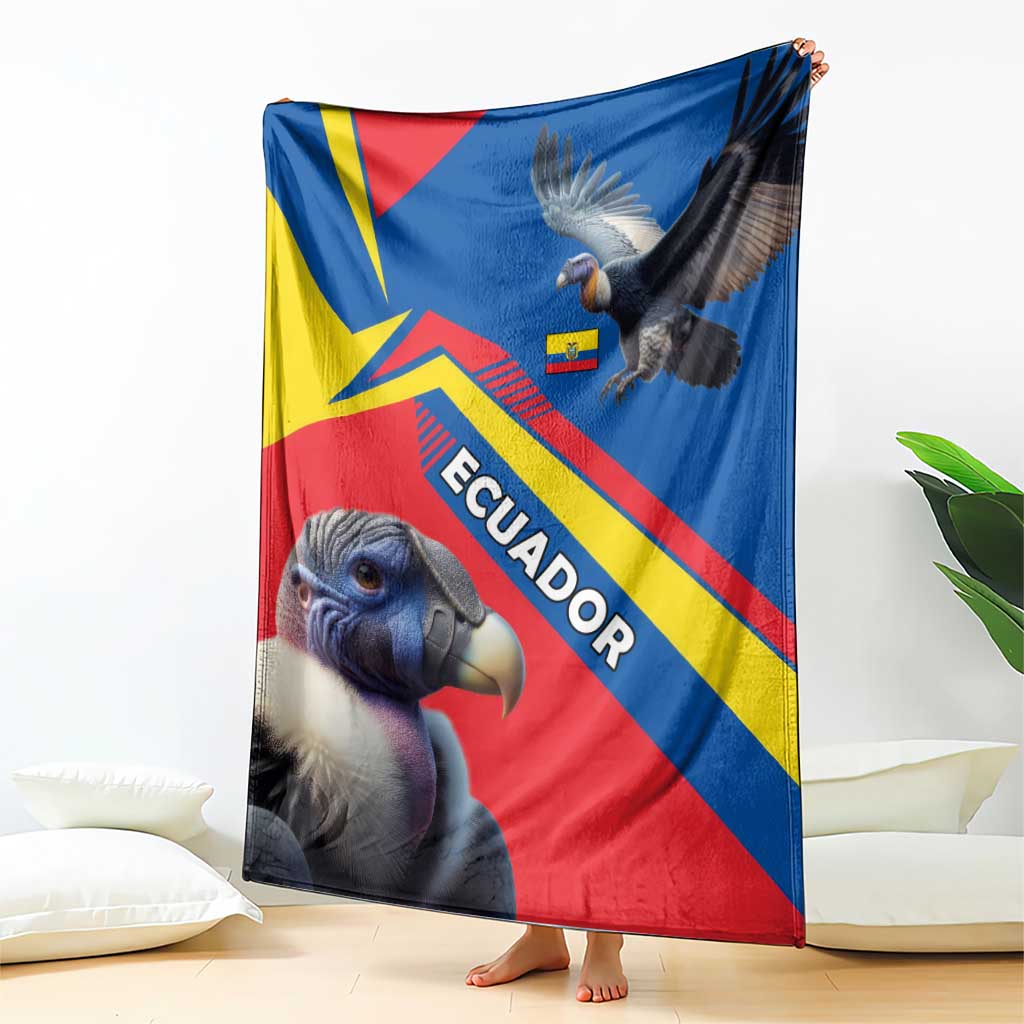 Ecuador Blanket with Andean Condor and Chevron Stripe Design - Wonder Print Shop