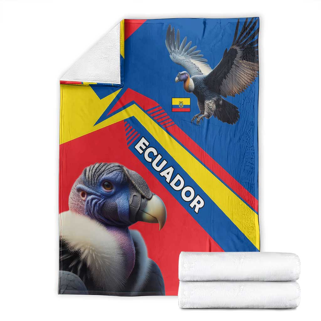 Ecuador Blanket with Andean Condor and Chevron Stripe Design - Wonder Print Shop